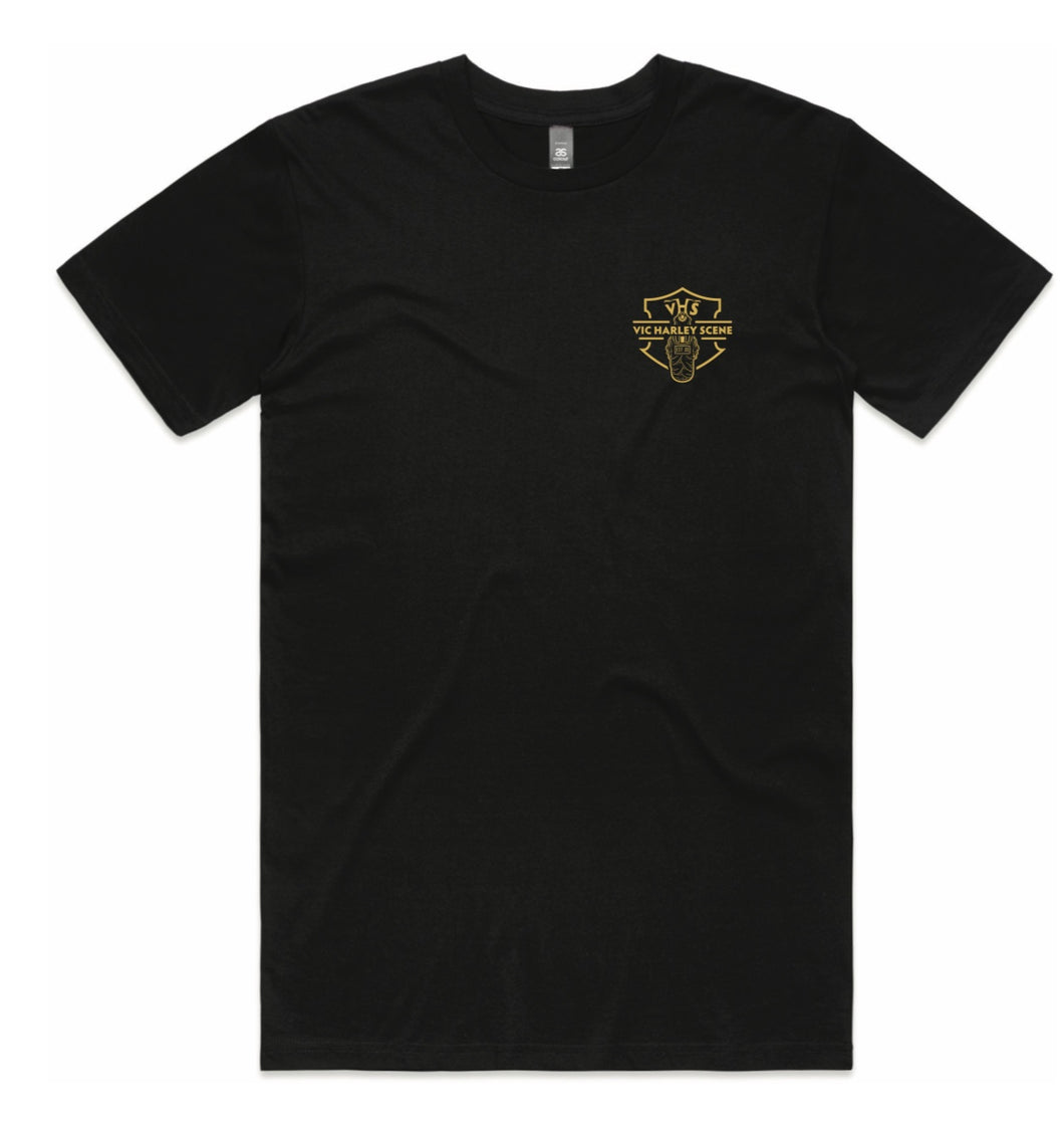 V Rod Edition Tee Gold Print